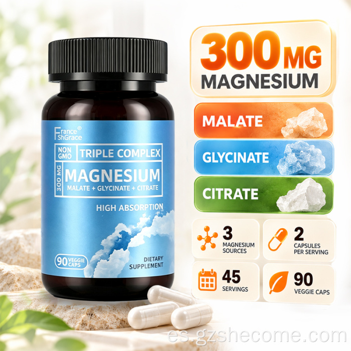 Shecome Complejo de Magnesio Suplemento de Apoyo Energético